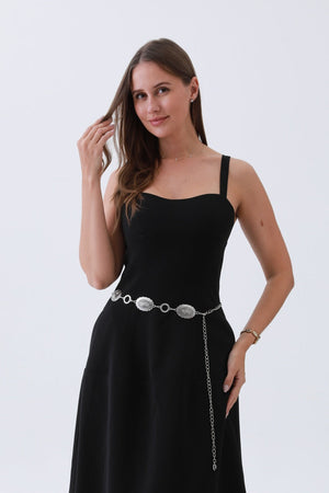 Western Chain Link Belt – Edgy Oval & O-Ring Buckle🤠⛓️