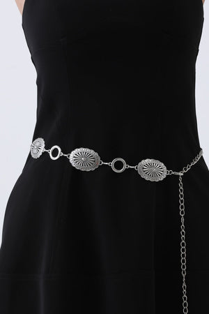 Western Chain Link Belt – Edgy Oval & O-Ring Buckle🤠⛓️