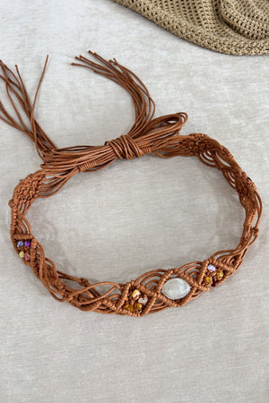 Handwoven Bohemian Belt – Vintage Decorative Waistband 🌸🧵
