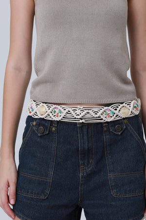 Handwoven Bohemian Belt – Vintage Decorative Waistband 🌸🧵