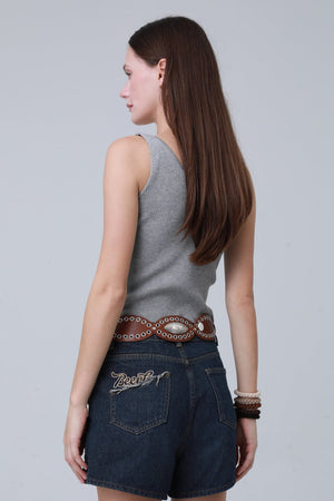Boho Western Belt – Vintage Turquoise Inlaid Buckle 🌵💎