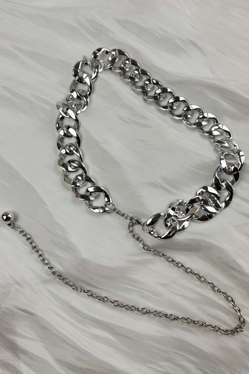 Chic Plated Waist Chain - Secure Hook Closure 🔗 Leto Collection