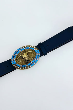 Desert Dreamer: Vintage Bohemian Turquoise Inlaid Cowboy Belt