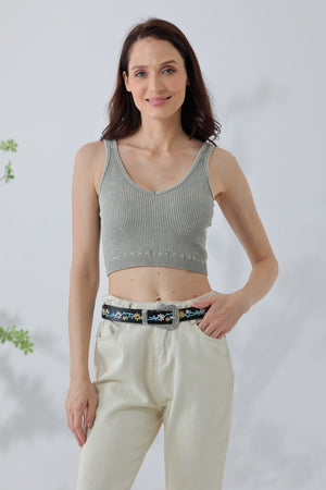 Vintage Garden: Retro Flower Embroidery Decorative Waist Belt