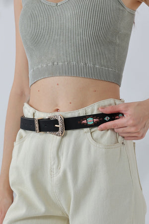 Wanderlust: Vintage Boho Ethnic Pattern Buckle Belt Leto Collection