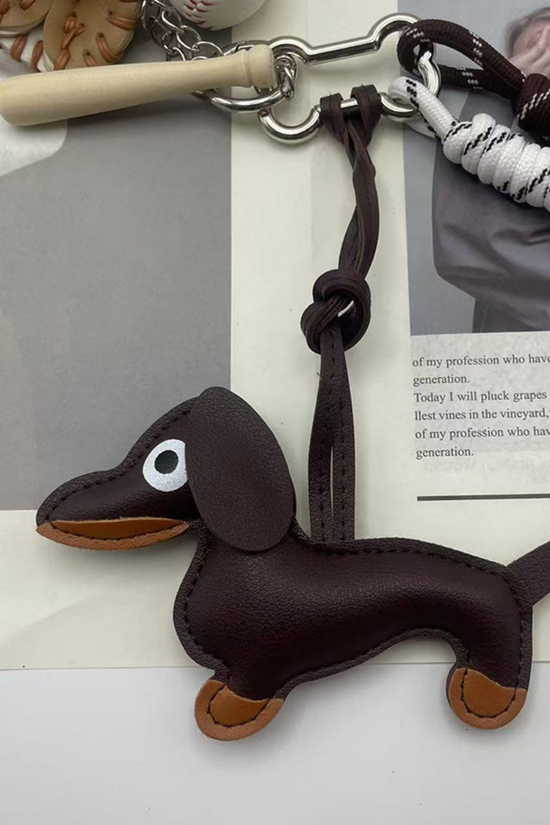 Baseball Stitch Leather Charm – Handmade Braided Bag Accent ⚾✨