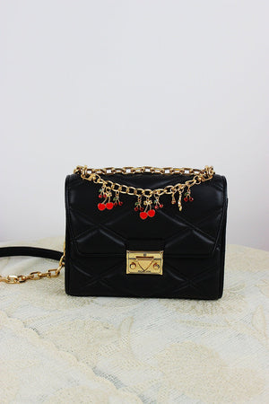 Cherry Charm Crossbody Strap – Adjustable Chain Bag Handle 🍒⛓️