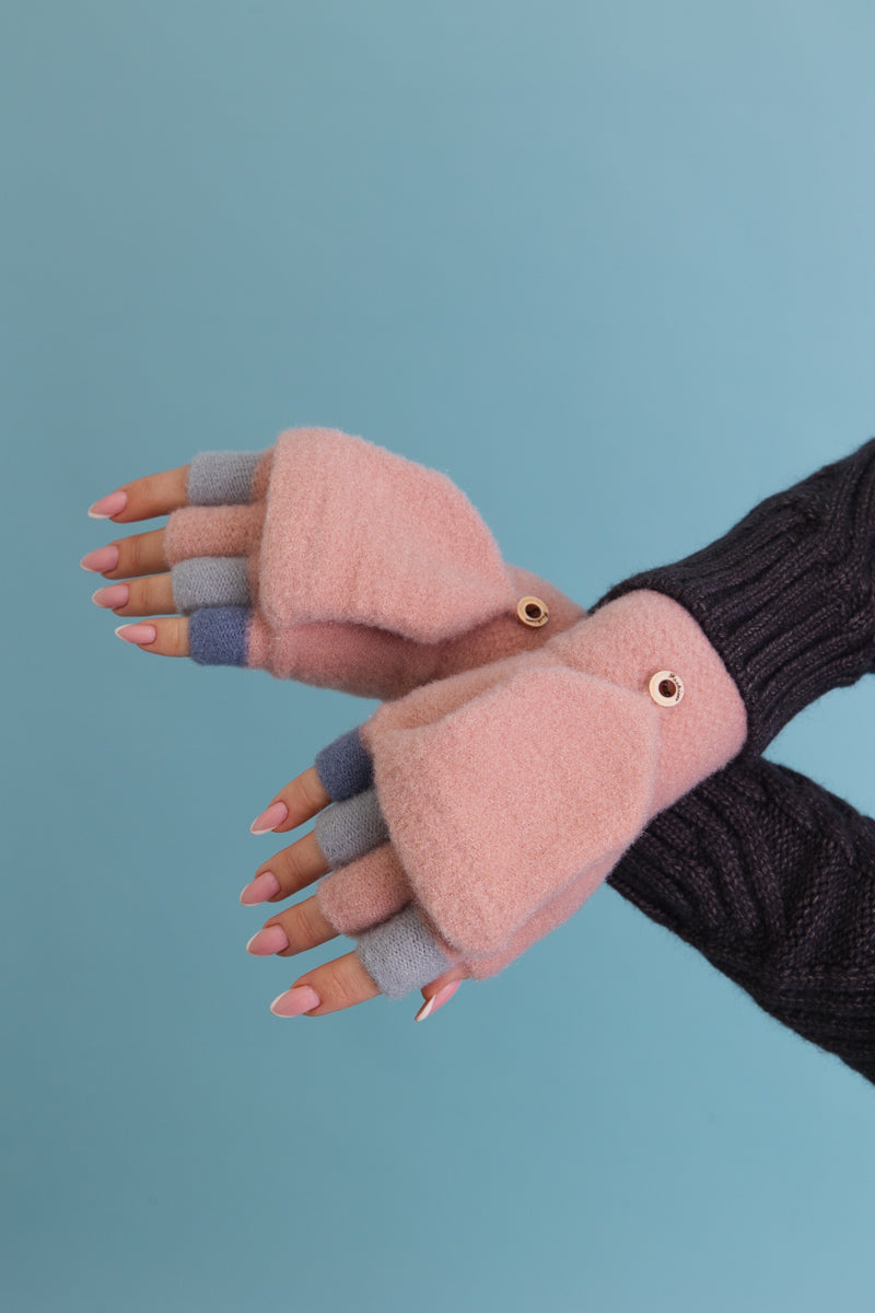 Rainbow Tip Convertible Gloves - Cute Winter Essential 🌈 Leto Collection