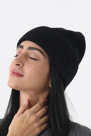 Women Soft Ribbed Cuff Knit Warm Winter Skull Cap ❄️🧸 Leto Collection