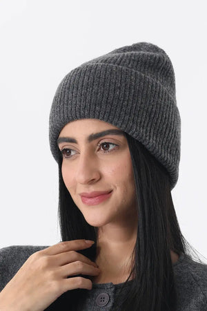 Women Soft Ribbed Cuff Knit Warm Winter Skull Cap ❄️🧸 Leto Collection