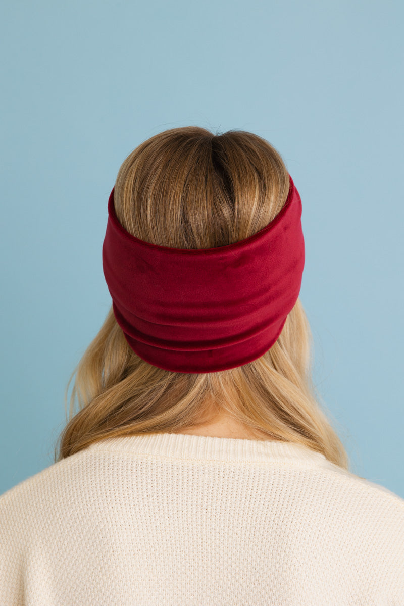 Super soft twisted wine headbands with stretchy and stylish design.
