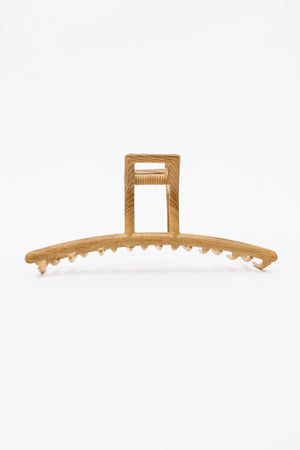 Retro Wood Grain Metal Hair Claw Clip