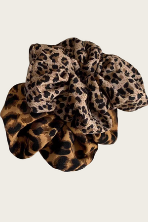 Leopard Print Scrunchies – Wild Animal Hair Rings 🐆✨