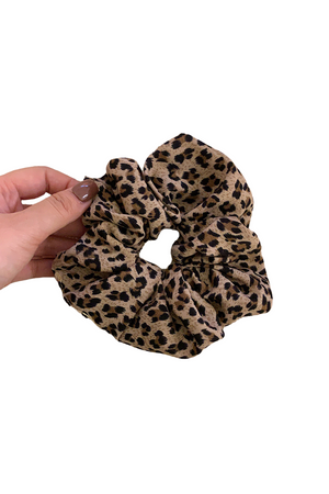 Leopard Print Scrunchies – Wild Animal Hair Rings 🐆✨