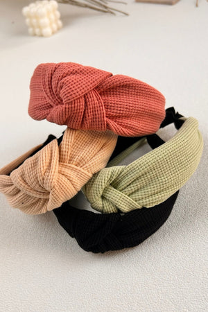 Waffle Texture Knit Headband – Cozy & Chic Hair Wrap 🧣 Leto Collection