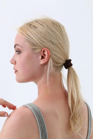 Rhinestone Satin Scrunchies – Multi Color Hair Tie Set