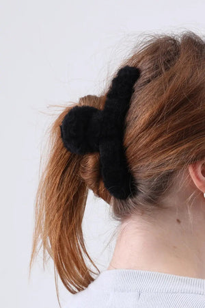 Soft Plush Hair Claw Clip Cozy Fuzzy Jaw Clip for Daily Use 🧸✨ Leto Collection