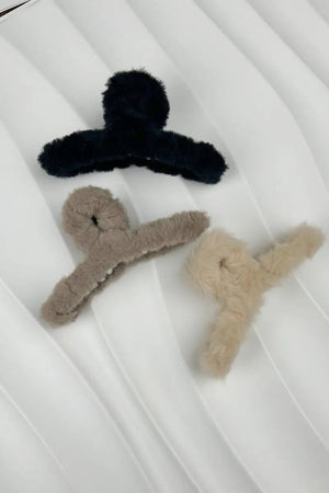 Soft Plush Hair Claw Clip Cozy Fuzzy Jaw Clip for Daily Use 🧸✨ Leto Collection