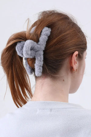 Soft Plush Hair Claw Clip Cozy Fuzzy Jaw Clip for Daily Use 🧸✨ Leto Collection