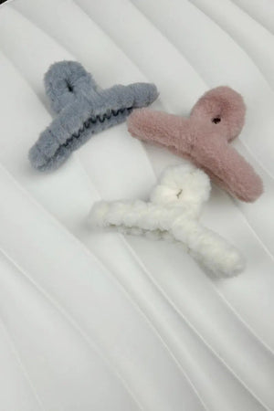 Soft Plush Hair Claw Clip Cozy Fuzzy Jaw Clip for Daily Use 🧸✨ Leto Collection