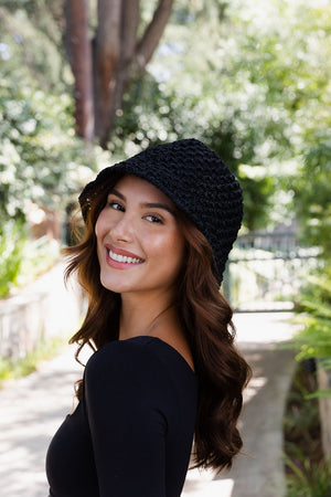 Handwoven Crochet Bucket Hat – Boho Twisted Design 🌿🧶