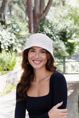 Handwoven Crochet Bucket Hat – Boho Twisted Design 🌿🧶