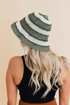 Woven Wonders Striped Sun Weave Hat