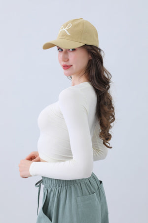 Embroidered Bow Ribbon Baseball Cap – Stylish & Chic🎀⚾️