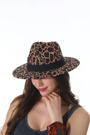 Vintage Leopard Fedora – Wide Brim Style Leto Collection