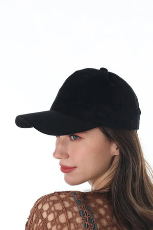 Women Soft Suede Solid Adjustable Curved Brim Baseball Cap 🧢🍂 Leto Collection