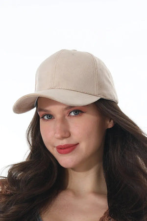 Women Soft Suede Solid Adjustable Curved Brim Baseball Cap 🧢🍂 Leto Collection