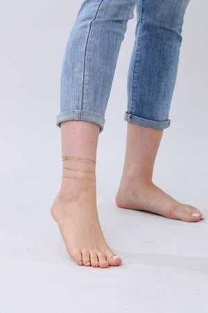 Versatile Gold Chain Anklet & Bracelet – 2-in-1 Elegance✨