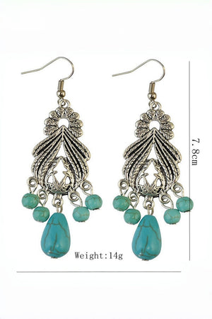 Women Boho Vintage Turquoise Chandelier Drop Dangle Earrings leto-collection