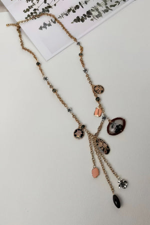 New Design Crane & Floral Teardrop Necklace 🕊️🌸