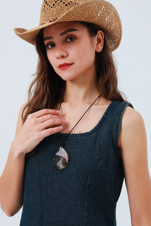 Raw Gemstone Pendant Necklace – Organic & Irregular Stone 💎