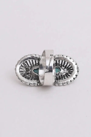 Marquise Western Adjustable Turquoise Ring 🤠💚 Leto Collection