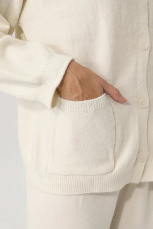 Women Knit Loungewear Set Cardigan Wide Leg Pants 🧶☁️ Leto Collection