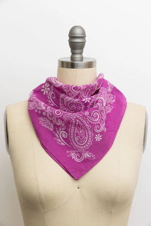 Paisley Floral Patterned Bandana Leto Collection