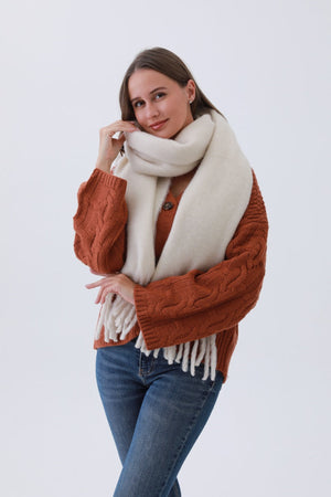 Classic Tassel Knit Scarf – Bestselling Winter Essential❄️✨