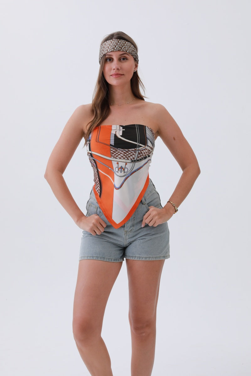 Ruby Retro Bandana – Luxe Silk & Vintage Edge🔴✨