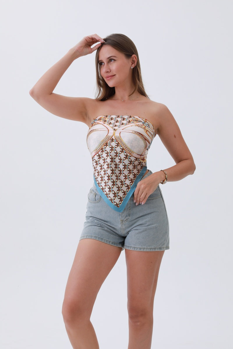 Equestrian Chic Bandana – Equestrian-Inspired Chain Detailing🐎✨