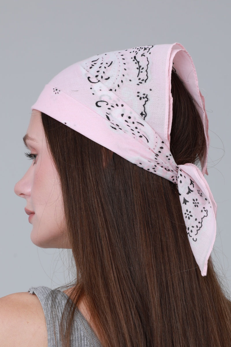 Soft Cotton Printed Bandanas – Multi-Way Headband & Scarf Set 🌸🧣