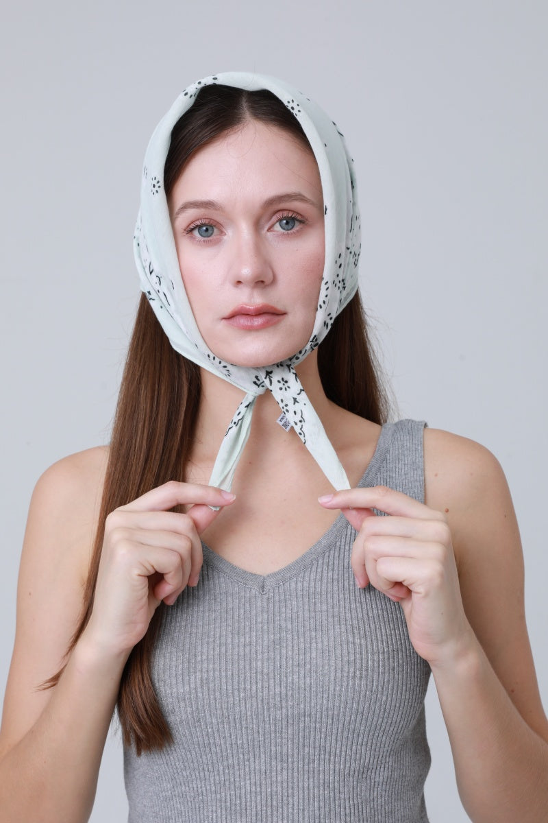 Soft Cotton Printed Bandanas – Multi-Way Headband & Scarf Set 🌸🧣