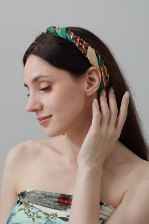 Vintage Patchwork Bandana – Luxe Silk Square Scarf 🌸✨