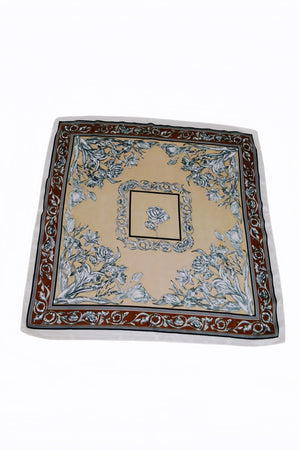 Floral Tulip Scarf – Silk-Style Square Neckkerchief 🌷✨ Leto Collection