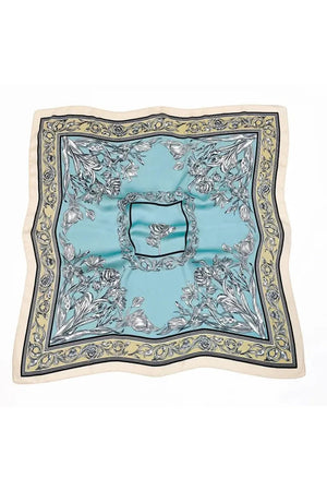 Floral Tulip Scarf – Silk-Style Square Neckkerchief 🌷✨ Leto Collection