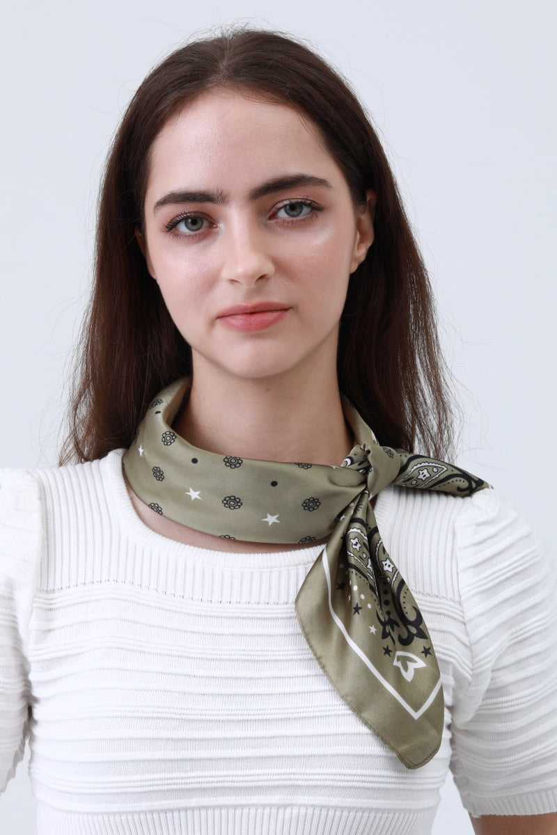 Paisley Silky Square Scarf - Multi-Use Accessory 🌸🧣