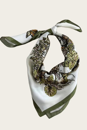 Butterfly Floral Silky Bandana - Double-Sided Design 🦋🌸 Leto Collection
