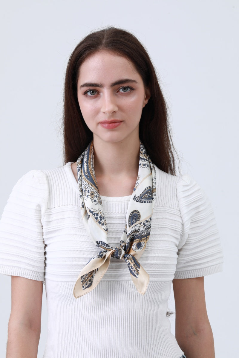 Versatile Paisley Print Bandana - Multi-Way Scarf 🌸🧣 Leto Collection
