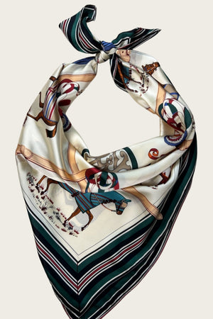 Galloping Horses Bandana - Equestrian Print Scarf 🐎🧣 Leto Collection